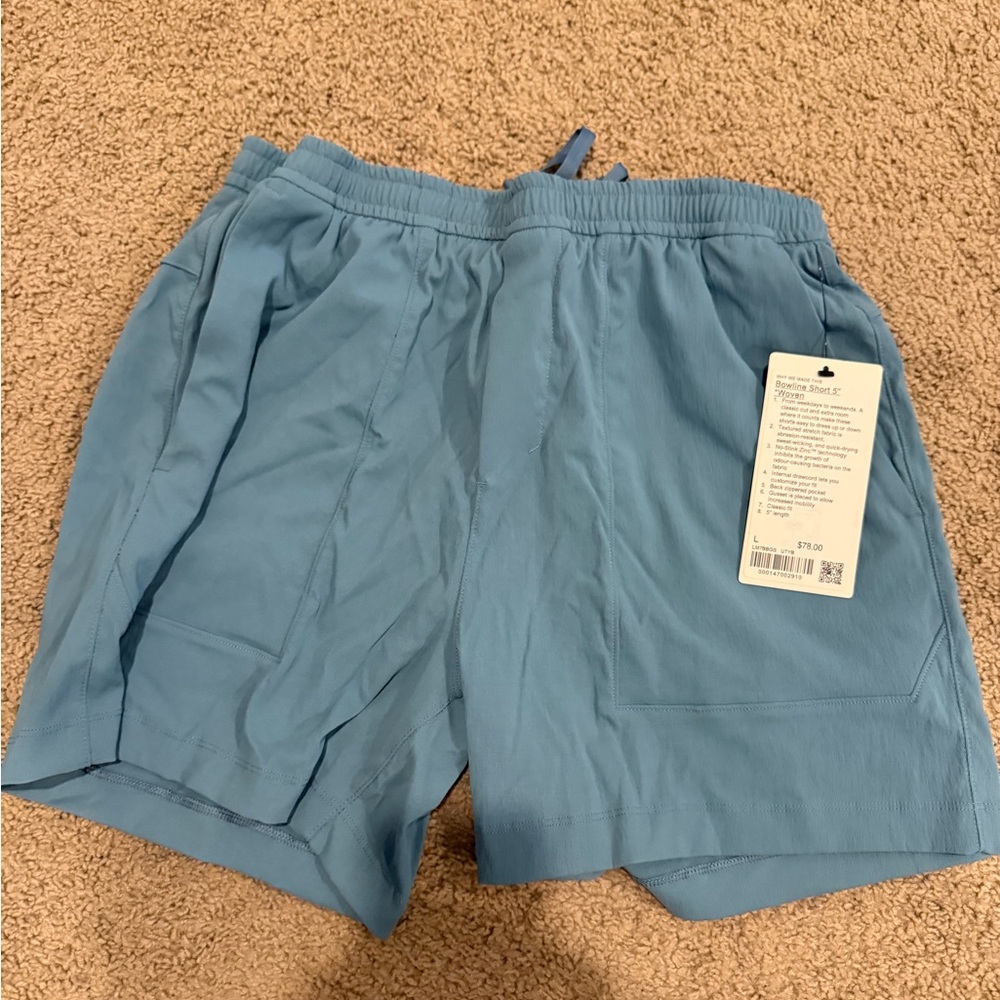 Lululemon Athletica Blue Athletic Shorts Lightweight Performance bowline